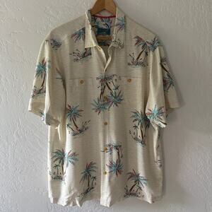 TOMMY BAHAMA Mens 100% Silk Island Modern Fit Shirt $128 Size XL Tropical Beach